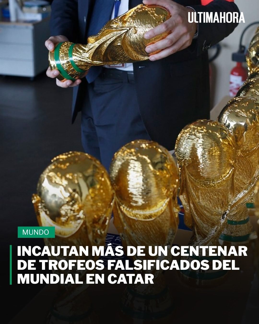 Más de un centenar de trofeos falsificados del Mundial, destinados a ser vendido… Más de un centenar de trofeos falsificados del Mundial, destinados a ser vendido…