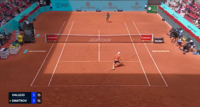 El espectacular punto de Dani Vallejo en su triunfo ante Grigor Dimitrov