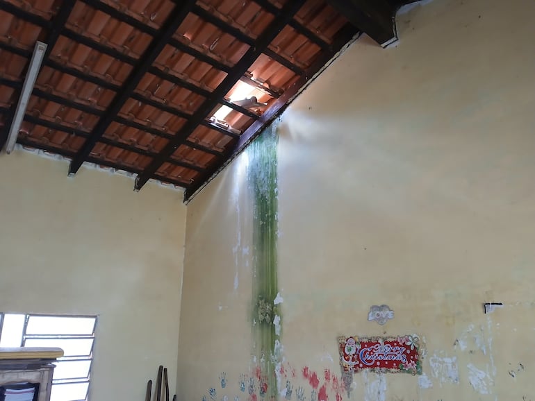 Aulas clausuradas y techos a punto de ceder en escuelas indígenas de Paso Yobai Aulas clausuradas y techos a punto de ceder en escuelas indígenas de Paso Yobai