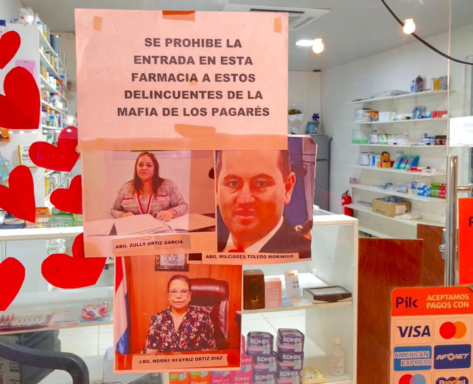 Luque: víctimas de la mafia de los pagarés prohíben el ingreso a sus comercios a exjueza y abogados