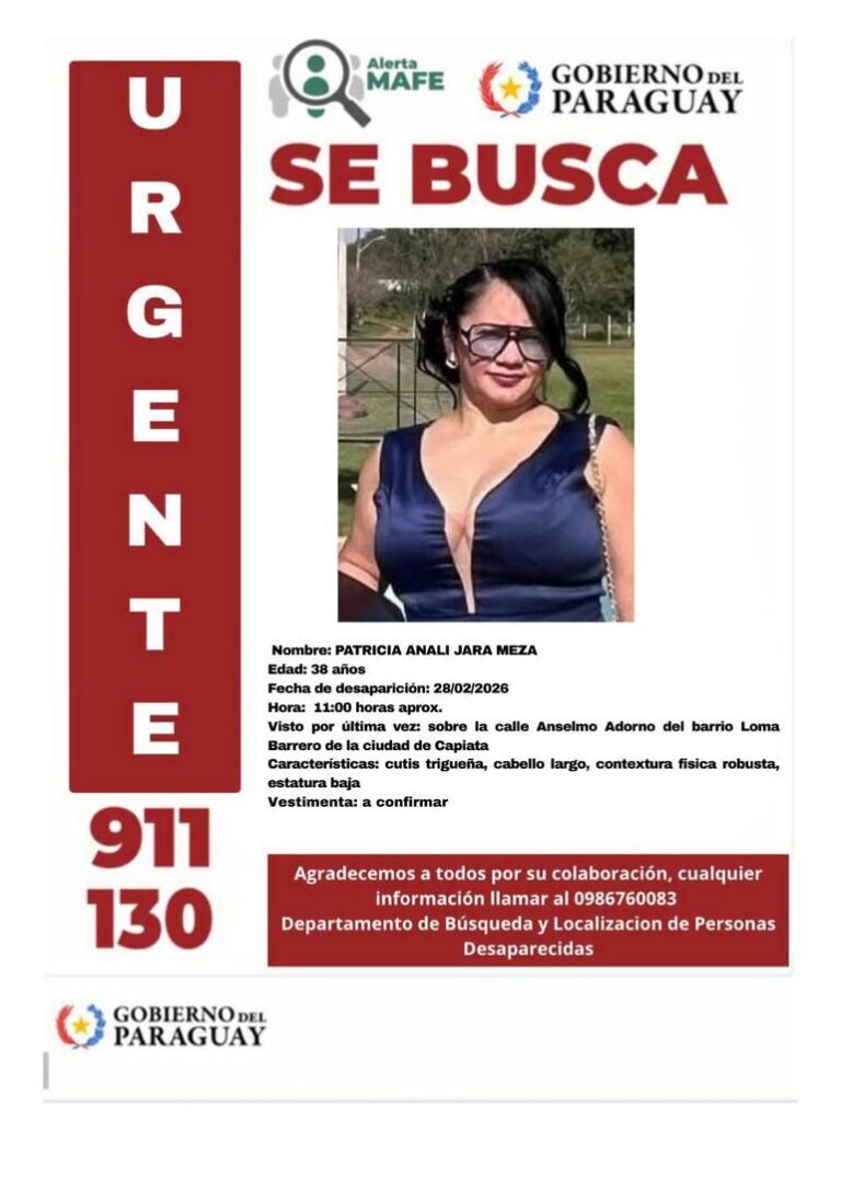 Carapeguá: localizan a mujer desaparecida y Fiscalía analiza presunta simulación de hecho punible